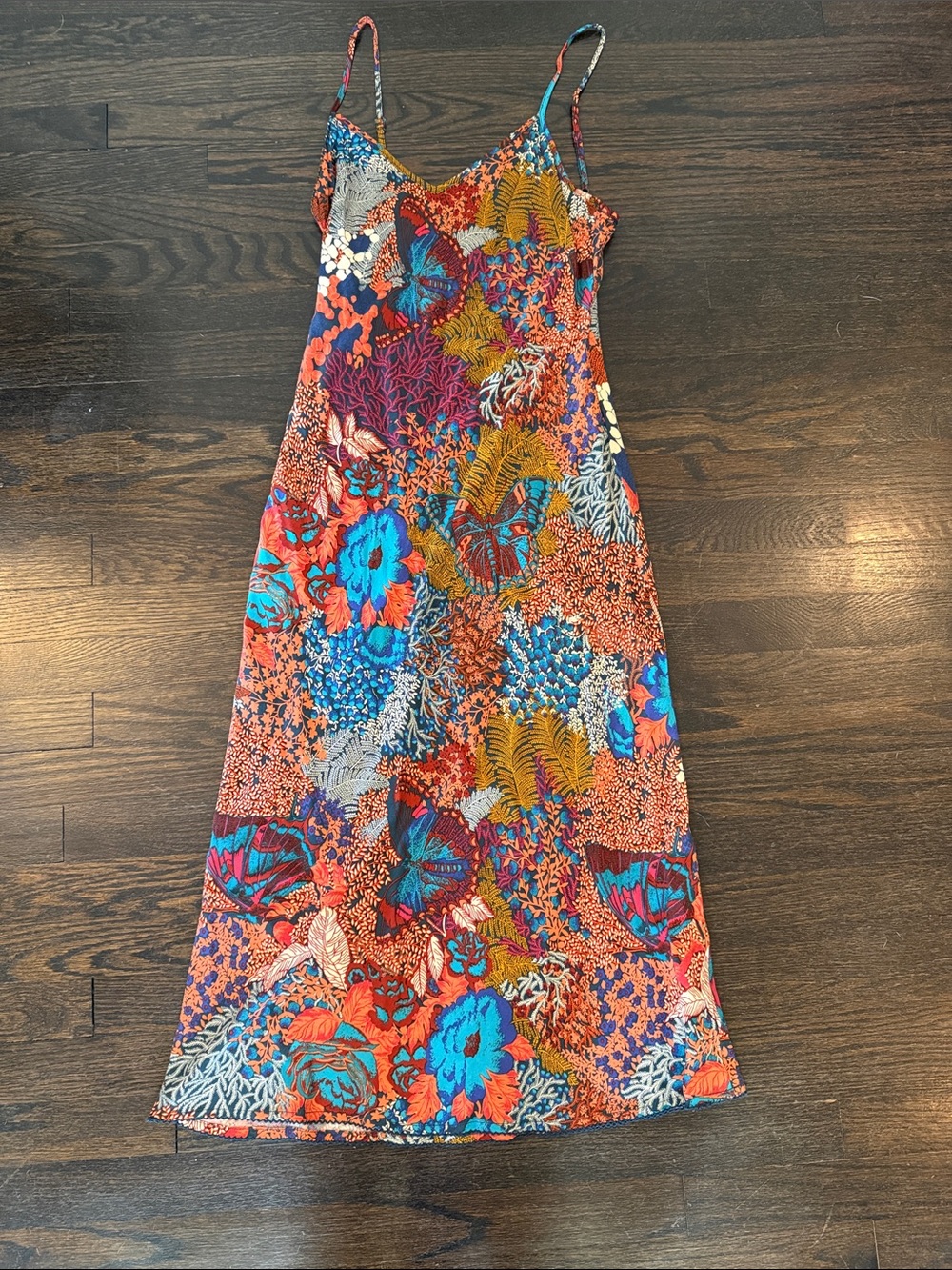 Anthropologie Multicolor Floral Slip Dress